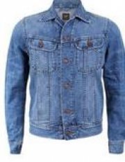 Blaue LEE Herren Jeansjacke Rider in Slim Fit
