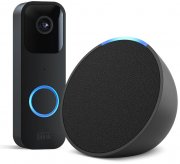 Blink Video Doorbell Smart Home T&uuml;rklingel mit Alexa + Echo Pop Bluetooth-Lautsprecher mit Alexa