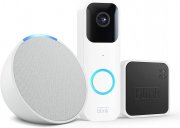 Blink Video Doorbell T&uuml;rklingel mit Kamera + Sync Module 2 + Echo Pop Bluetooth-Lautsprecher Alexa