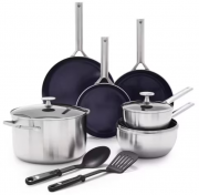 Blue Diamond Cookware Triple Steel Edelstahl 11-teiliges Kochgeschirr