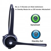 Bluetooth Kopfh&ouml;rer Headset &Uuml;ber Kopf mit Ladestation, Mikrofon,Freisprecheinrichtung