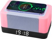 Bluetooth Lautsprecher und RGB/W Licht Wecker mit QI Wireless Ladestation