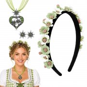 Blumen-Haarreif f&uuml;r Dirndl - 60% Rabatt