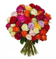Blumenstrau&szlig; &bdquo;ShinyRoses&ldquo; mit 39 bunten Rosen f&uuml;r 23,98&euro; mit Versand 