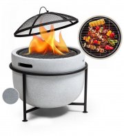 Blumfeldt Grail Outdoor Feuerschale mit Grillrost