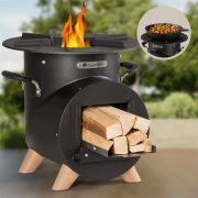 Blumfeldt Outdoor Holzofen-Feuerstelle mit Grillrost