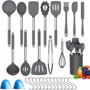 BMK 16-teiliges Silikon K&uuml;chenhelfer Set + 13 Haken