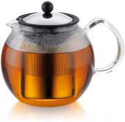Bodum 1802-16 Assam Teebereiter mit Edelstahlfilter 1,5 L mit French Press System