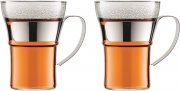 Bodum Assam Kaffeeglas mit Metallgriff 0,35 Ltr. 2er Set