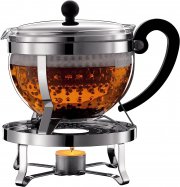 Bodum &lrm;K11143-16 Chambord Set mit 1,3 Liter Teebereiter und Rechaud