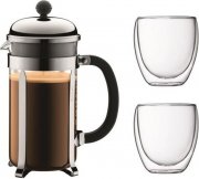 Bodum K1928-16-1 1.0 l Kaffeebereiter + 2 doppelwandigen 0.35 l Gl&auml;ser