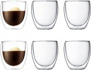 Bodum Pavina Glas doppelwandig 0,25 Ltr. 6er Set