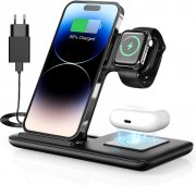 Bogseth 3 In 1 Wireless Charger Induktive Ladestation f&uuml;r iPhone, Airpods und Apple Watch