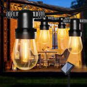 Bomcosy 8 Meter Outdoor Solar LED Lichterkette inkl. Solarpanel