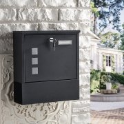 BONADE Briefkasten mit Schutzklappe und Zeitungsrolle inkl. 2 Schl&uuml;ssel