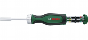 Bosch 1600A027PP Ratschenschraubendreher mit 12-teiligen Bit Magazin