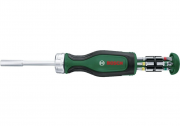 Bosch 1600A027PP Ratschenschraubendreher mit 12-teiligen Bit Magazin