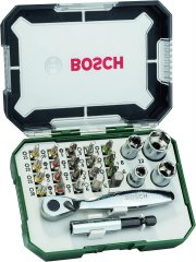 Bosch 2607017322 Schrauberbit- und Ratschen-Set 26-teilig
