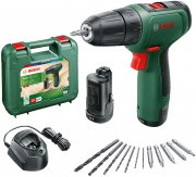 Bosch Akku Bohrschrauber EasyImpact 1200 mit 2x Akkus, 19tlg. Zubeh&ouml;r-Set im Koffer