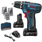 Bosch Akku-Bohrschrauber GSR 12 V-15 inkl. 2 Akkus 4,0 Ah, 39 tlg, Zubeh&ouml;r Set f&uuml;r 119,90&euro; 