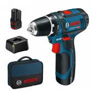 Bosch Akku-Bohrschrauber GSR 12 V-15 Professional inkl. 2 Akkus 2,0 Ah + Tasche
