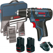 Bosch Akku-Bohrschrauber GSR 12V-15 + Tasche + 39-tlg. Zubeh&ouml;r f&uuml;r 84,95&euro; statt 102&euro;