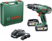 Bosch Akku Schlagbohrschrauber PSB 18 LI-2 mit 2 Akku, 18 Volt System, im Koffer