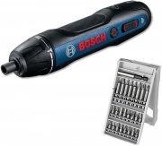 Bosch Akku-Schrauber Bosch GO inkl. 25-tlg. Bit-Set, USB-Ladekabel und L-BOXX Mini
