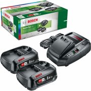 Bosch Akku Starter-Set Power For All mit 2x 18V Akkus 2,5Ah + AL1830 CV Ladeger&auml;t