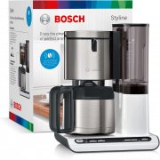 Bosch Filterkaffeemaschine Styline TKA8A681 Aroma Sensor mit 1,1 L Edelstahl-Thermokanne 