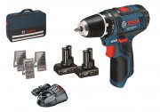 Bosch GSR 12 V-15 Akkuschrauber + 2 x 4 Ah Akku + Tasche f&uuml;r 107,95&euro; statt 119&euro;