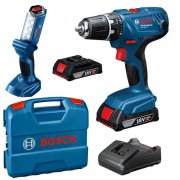 Bosch GSR 18 V-21 Professional Akku-Bohrschrauber inkl. 2 x Akkus, Ladeger&auml;t, LED Lampe + L-Case