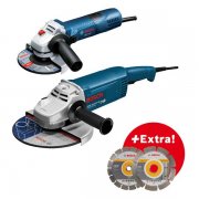 Bosch GWS 22-230 JH + GWS 7-125 +2 DDs in 