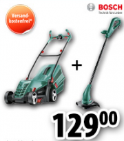 Bosch Home and Garden ARM 34 Elektro Rasenm&auml;her + ART 23 SL Rasentrimmer