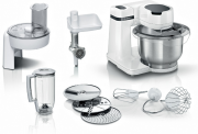 BOSCH MUMS2EW30 K&uuml;chenmaschine mit 3,8 Liter Edelstahl R&uuml;hrsch&uuml;ssel und Zubeh&ouml;r