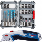 Bosch Professional 35-teiliges Schrauberbits Bit-Set inkl. Universalmesser-Set