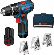 Bosch Professional Akku Schlagbohrschrauber GSB 12V-15 2 x 2,0 Ah Akku inkl. Zubeh&ouml;r