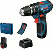 Bosch Professional GSB 12V-15 Akkuschlagschrauber mit 2 Akkus und Ladestation