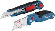 Bosch Professional Messer Set mit Universal Klappmesser und Profi Cuttermesser inkl. Ersatzklingen