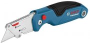 Bosch Professional Universal Klappmesser mit Klingenfach im Metall-Griff inkl. 2 Ersatzklingen