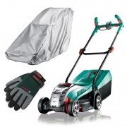 Bosch Rotak 32 Li Akku-Rasenm&auml;her + Handschuhe + Regenschutz f&uuml;r 279&euro; statt 299&euro;