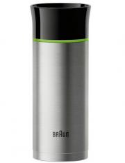 Braun BRSC001 Edelstahl Thermobecher 330ml mit auslaufsicherem Deckel