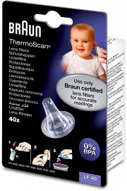 Braun Ersatzschutzkappen f&uuml;r Braun Thermoscan Thermometer, 40 St&uuml;ck