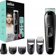 Braun MGK3321 Multi-Grooming-Kit 3, 6-in-1 Barttrimmer und Haarschneider