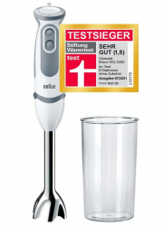 Braun MQ 5200 WH MultiQuick 5 Vario Stabmixer inkl. 600 ml Mix- & Messbecher
