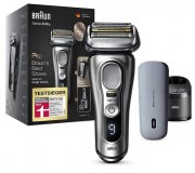Braun Series 9 Pro 9477cc Elektrorasierer mit Reinigungsstation + Powercase (mobiles Ladeetui)