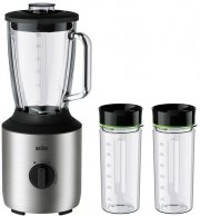 Braun SIJB 3272 SI PowerBlend Standmixer und Smoothie Maker + 2 Smoothie ToGo Flaschen