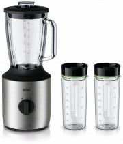 Braun SIJB 3272 SI PowerBlend Standmixer und Smoothie Maker inkl. 2 Smoothie ToGo Flaschen
