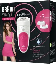 BRAUN Silk-&eacute;pil 5 5/500 SensoSmart Epilierer Wei&szlig; / Pink
