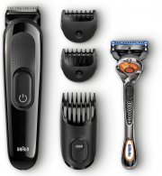 Braun Styling Kit SK3000 mit Haarschneider + 3 Kammaufs&auml;tze und Klingenrasierer